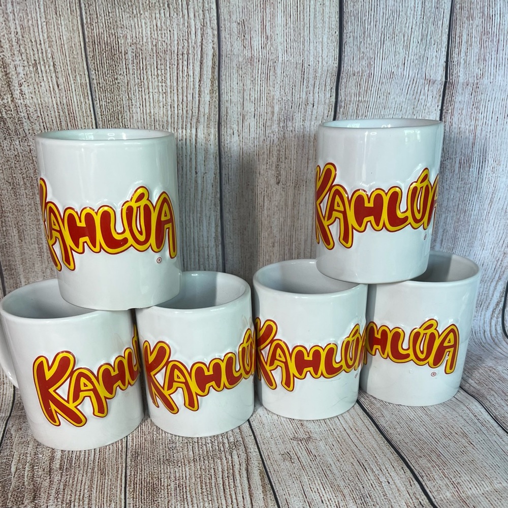 6 Kahlúa coffee mugs, Vintage, coffee cups